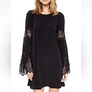 Mossimo Long Bell Sleeve w/ Lace Black Dress Size L/XL